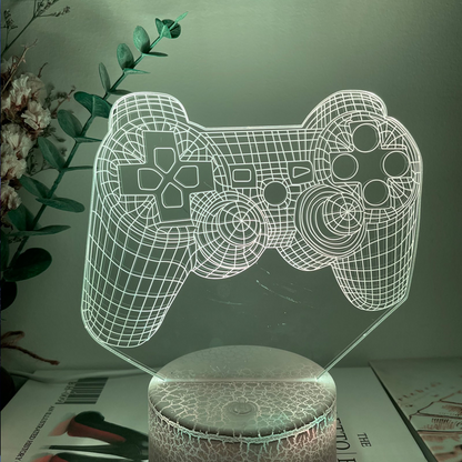 Creative Gamepad 3D LED Desk Lamp